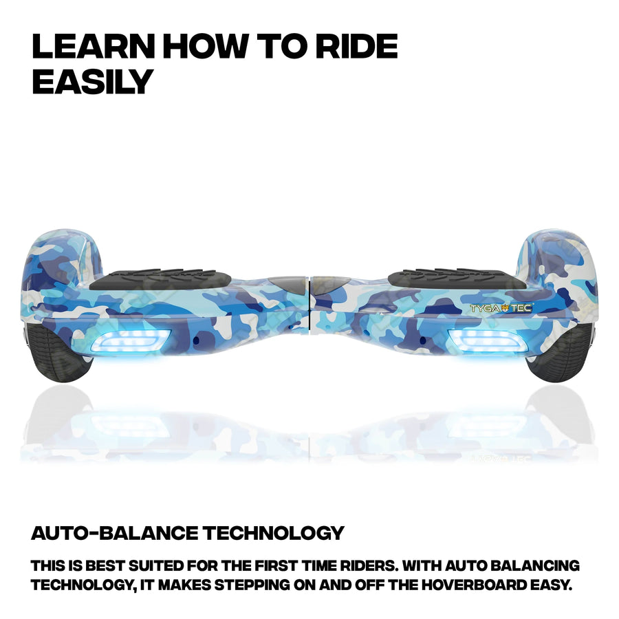 TYGATEC T2 + Auto Balancing Hoverboard App Connectivity - Military Blue