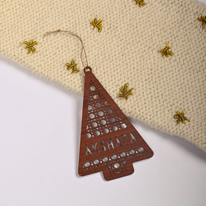 Personalised Tree Ornament | Rattan Tree