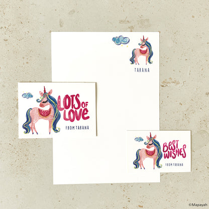 KIT - Personalised Stationery Set - Unicorn