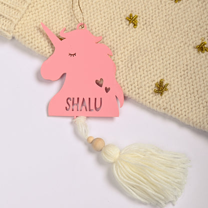 Personalised Tree Ornament | Tassel Unicorn