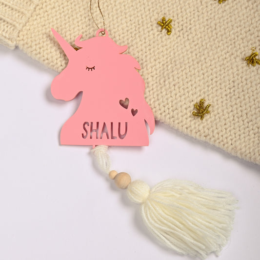 Personalised Tree Ornament | Tassel Unicorn