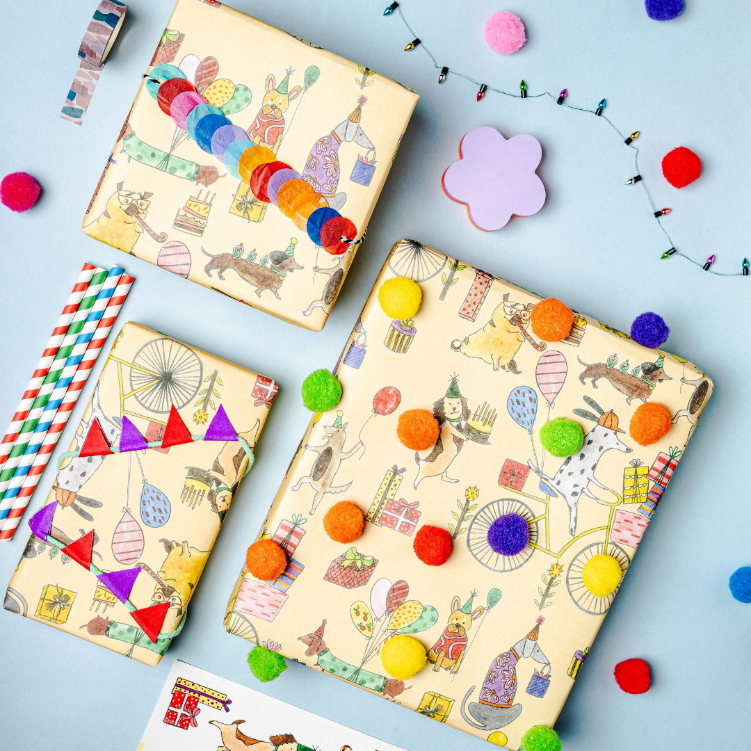 Gift Wrap | Paw-rty Time - Set of 8