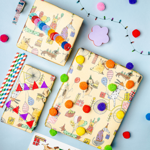 Gift Wrap | Paw-rty Time - Set of 8