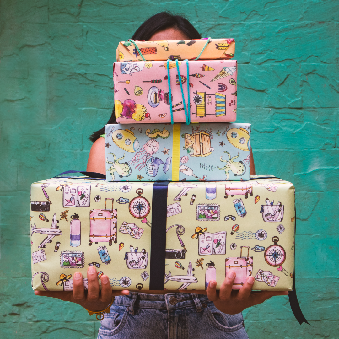 Gift Wrap | All Prints - 4 Designs x 2 Each | 8 Sheets