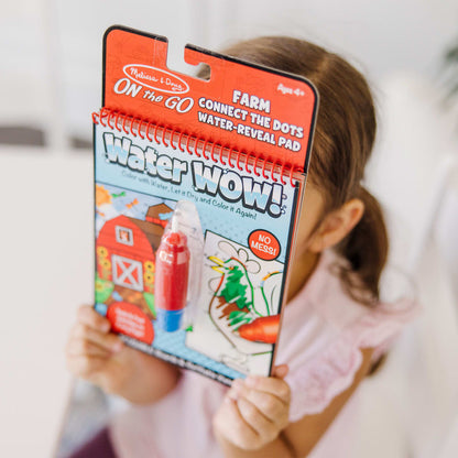 Water Wow! Connect the Dots Farm - Reusable Water-Reveal Colouring Activity Pad