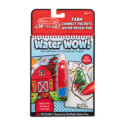 Water Wow! Connect the Dots Farm - Reusable Water-Reveal Colouring Activity Pad