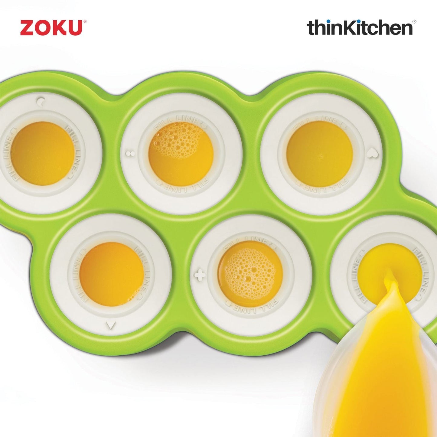 thinKitchen™ Zoku Dinosaur Pop Mold (6 pop)