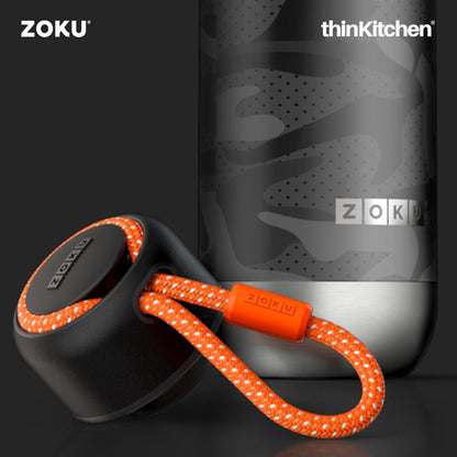 thinKitchen™ Zoku Black Camo Stainless Steel Bottle, 500ml