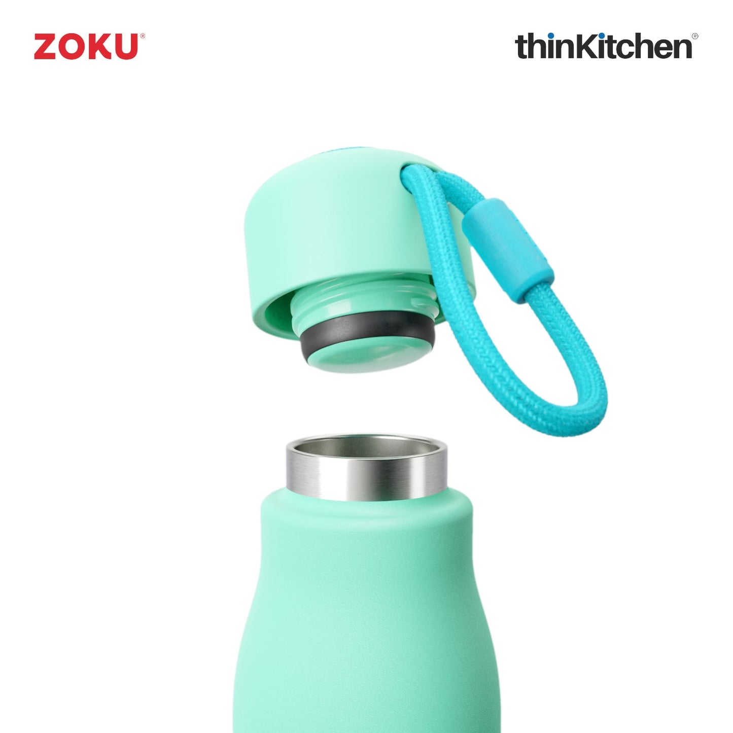 thinKitchen™ Zoku Aqua Stainless Steel Bottle, 500ml