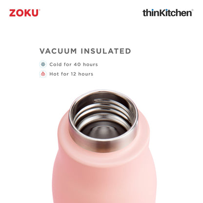 thinKitchen™ Zoku Coral Stainless Steel Bottle, 500ml