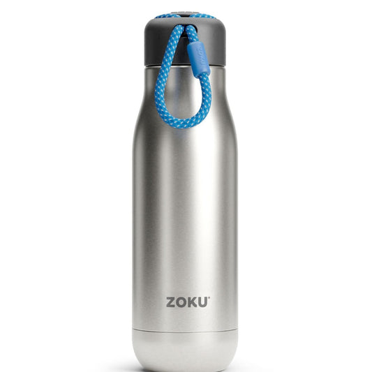 thinKitchen™ Zoku Stainless Steel Bottle, Silver, 350ml