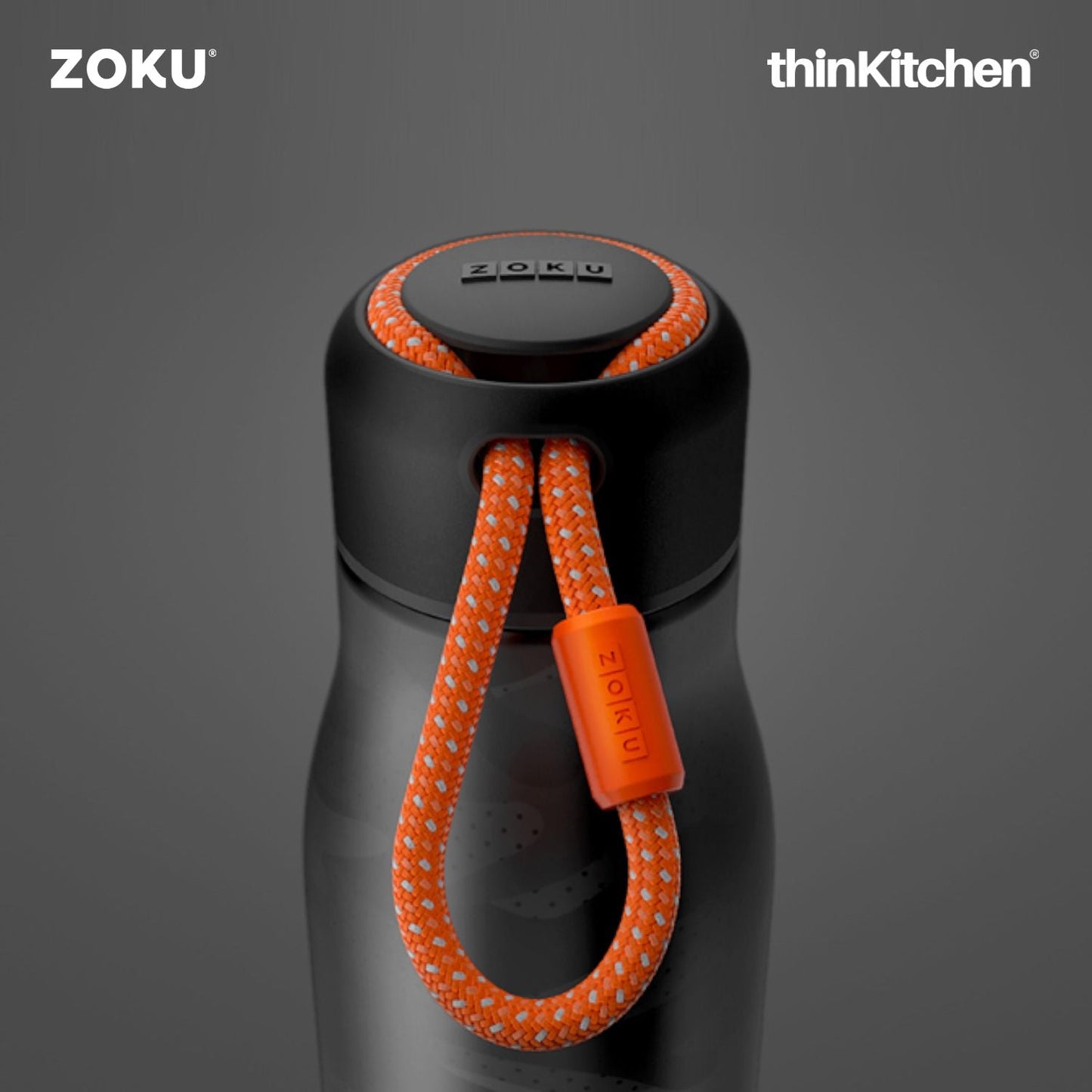 thinKitchen™ Zoku Black Camo Stainless Steel Bottle, 500ml