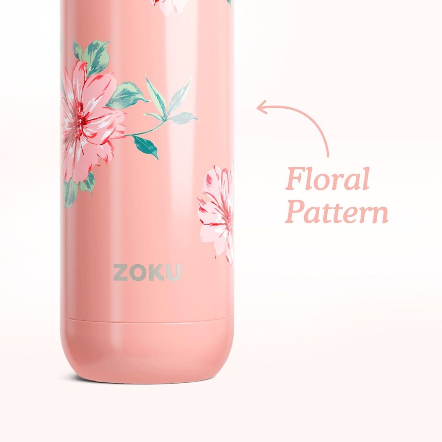 thinKitchen™ Zoku Stainless Steel Rose Petal Bottle, Pink, 750ml
