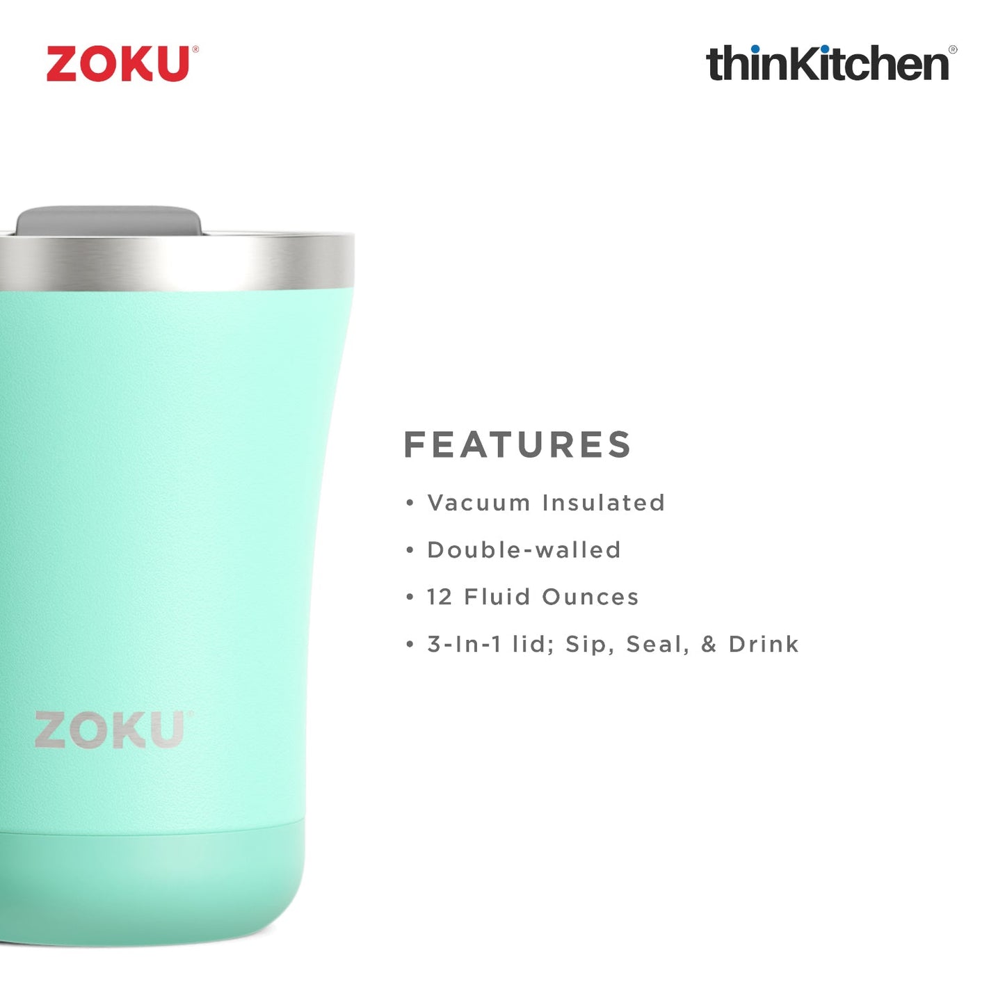 thinKitchen™ Zoku Aqua 3in1 Tumbler, 350ml