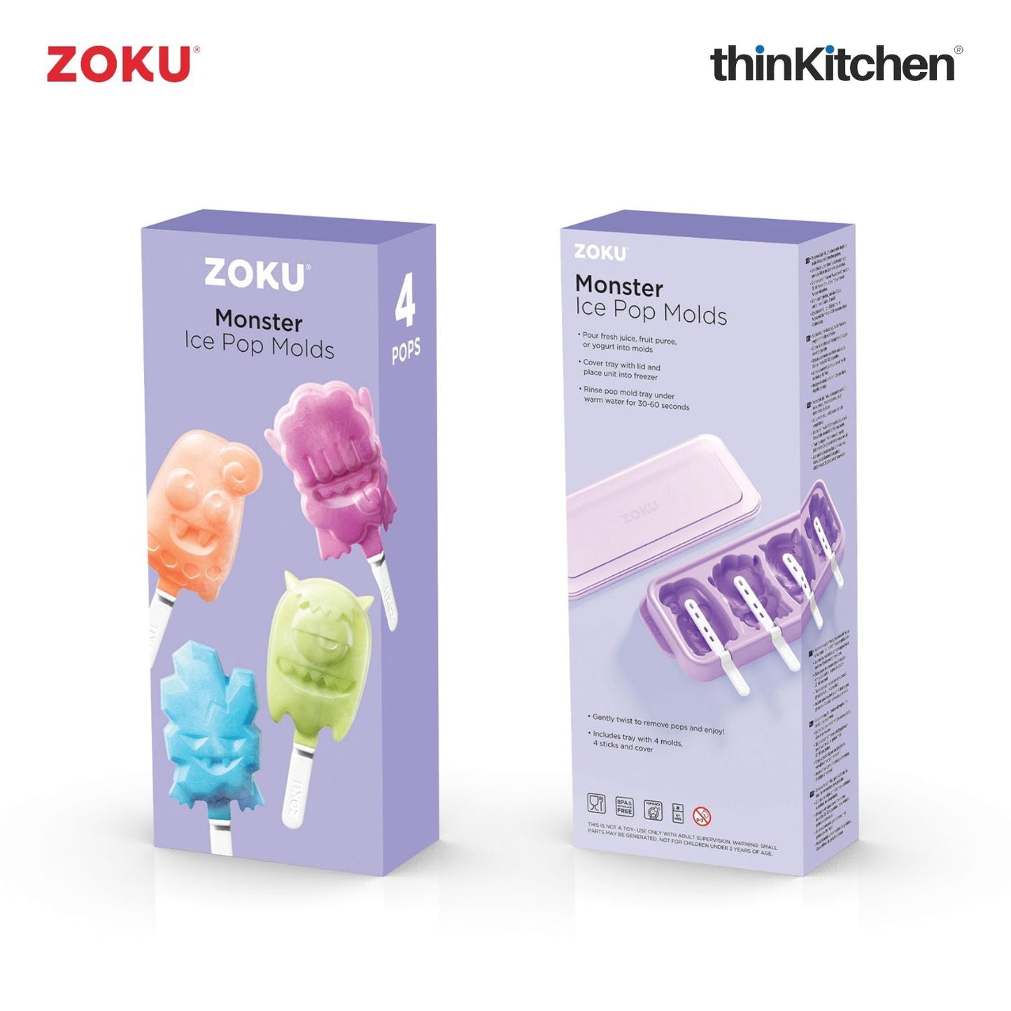 thinKitchen™ Zoku Monster Ice Pop Mold