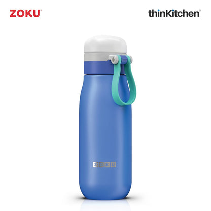 thinKitchen™ Zoku Ultralight Stainless Steel Bottle, Blue, 500ml