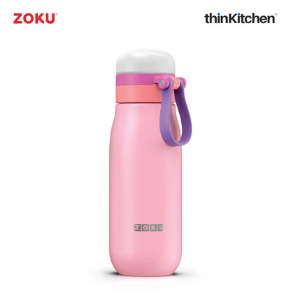 thinKitchen™ Zoku Ultralight Stainless Steel Bottle, Pink, 500ml