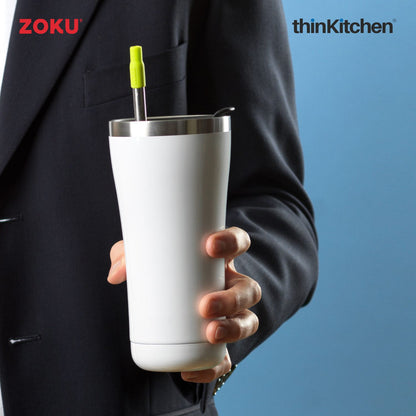 thinKitchen™ Zoku Teal Two Tone Pocket Straw