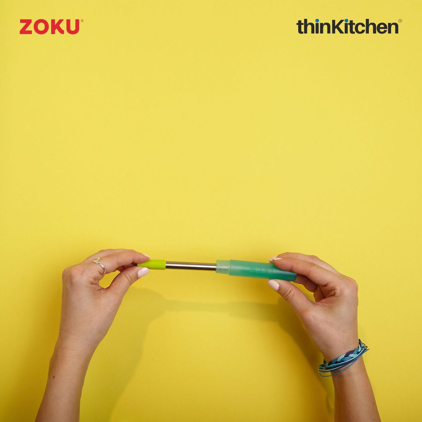 thinKitchen™ Zoku Teal Two Tone Pocket Straw