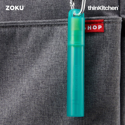 thinKitchen™ Zoku Teal Two Tone Pocket Straw