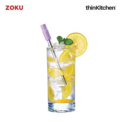 thinKitchen™ Zoku Purple Two Tone Pocket Straw