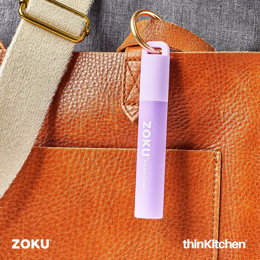 thinKitchen™ Zoku Purple Two Tone Pocket Straw