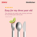 thinKitchen™ Zoku Stainless Steel Kids Pocket Utensil Set, Shark