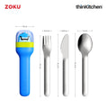 thinKitchen™ Zoku Stainless Steel Kids Pocket Utensil Set, Shark