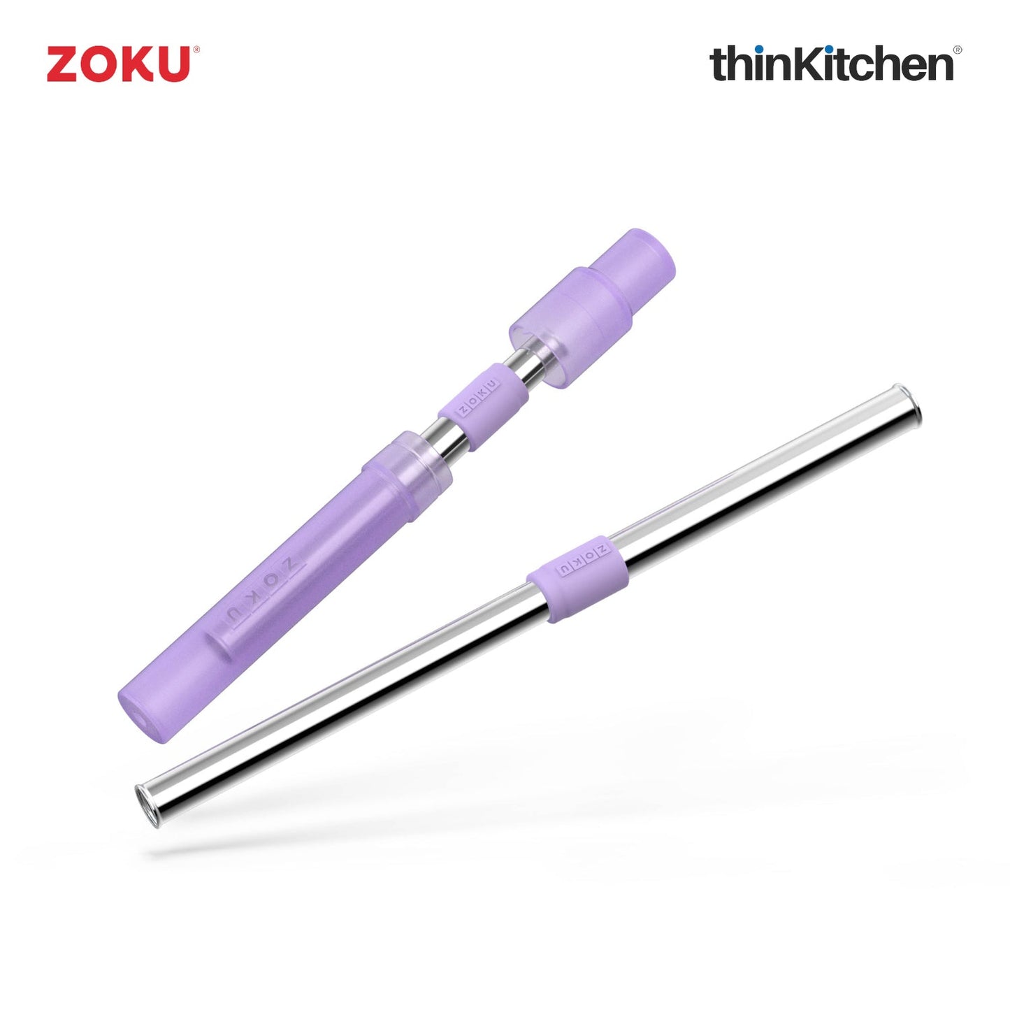thinKitchen™ Zoku Jumbo Pocket Straw, Purple