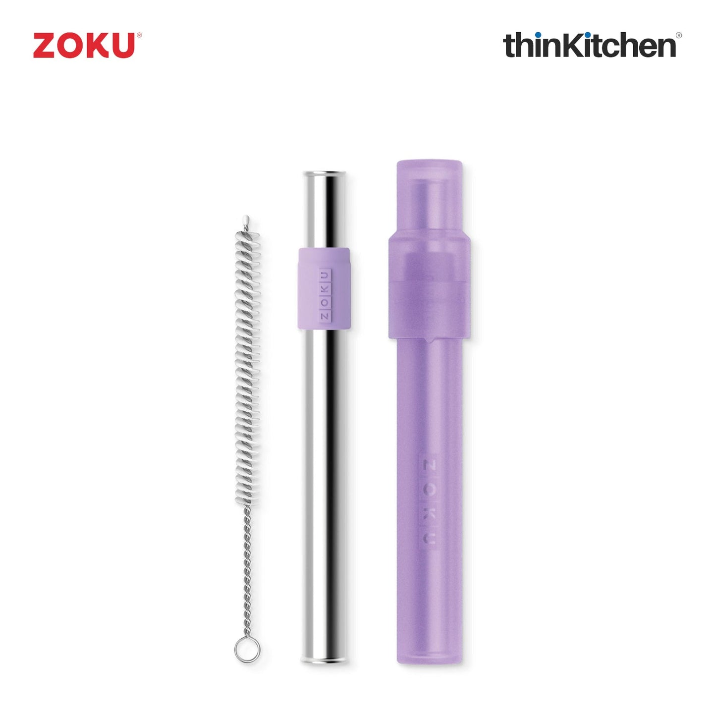 thinKitchen™ Zoku Jumbo Pocket Straw, Purple