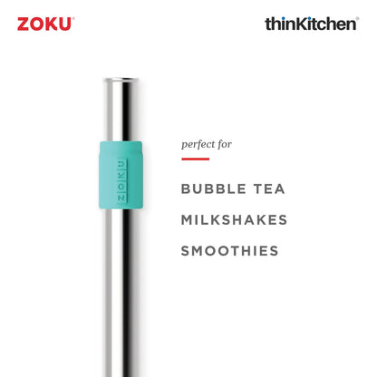 thinKitchen™ Zoku Jumbo Pocket Straw, Teal