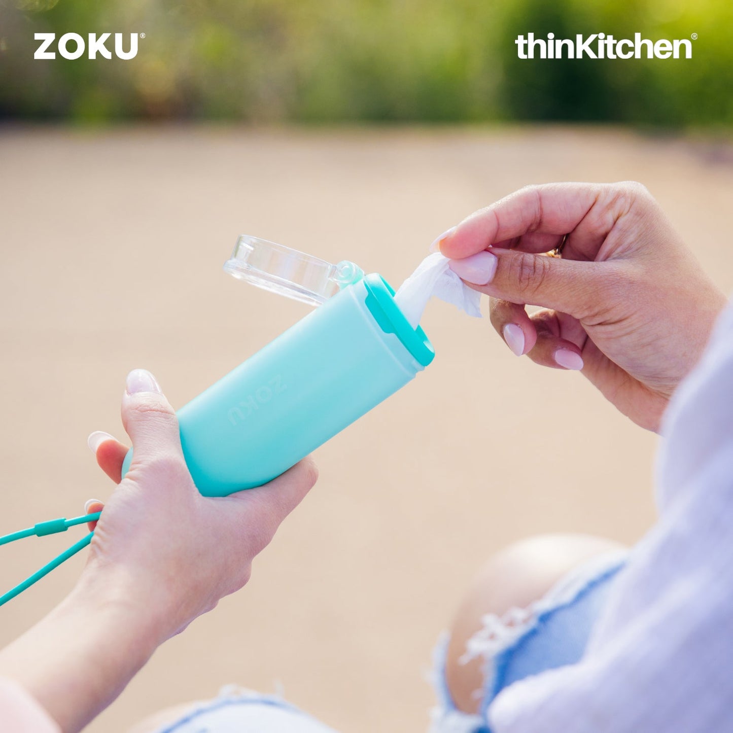 thinKitchen™ Zoku Teal Pocket Wipe Dispenser