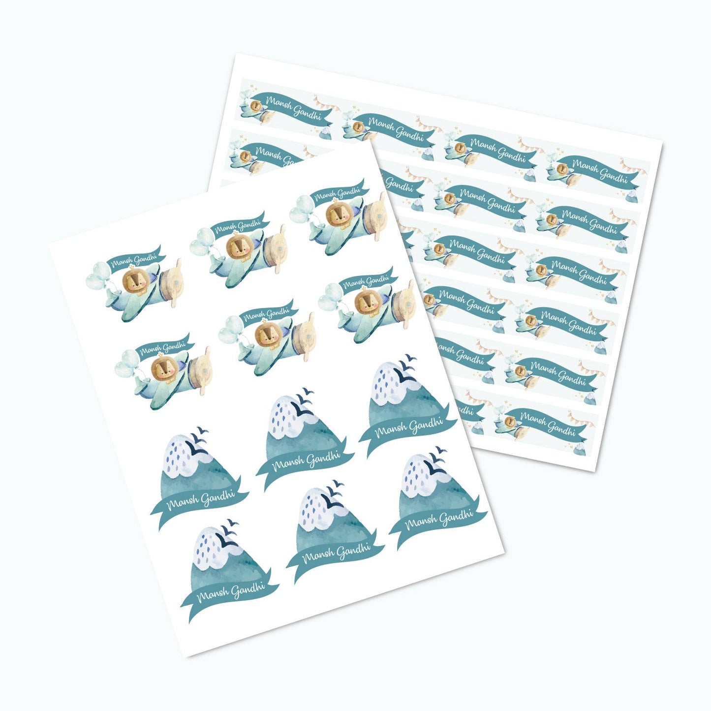 Personalised Sticker Sheet - Set of 2 | Waterproof