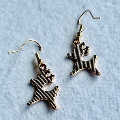 Baby Pink Doe the Deer Christmas Party Wear fashion accessories Earrings