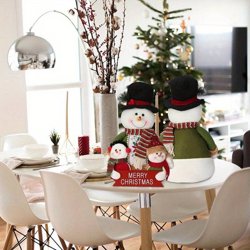 Big Belly Snow Man Trio Christmas Table Décor - Little Surprise BoxBig Belly Snow Man Trio Christmas Table Décor
