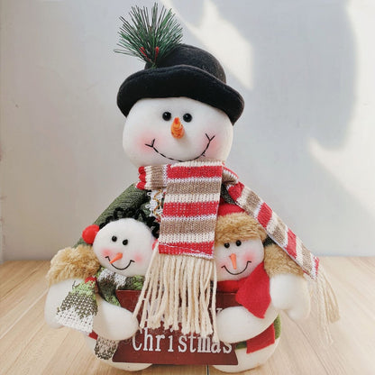 Big Belly Snow Man Trio Christmas Table Décor - Little Surprise BoxBig Belly Snow Man Trio Christmas Table Décor