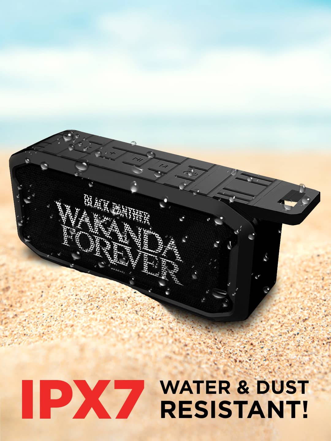 Wakanda Forever Logo White - Bluetooth Speaker Melody