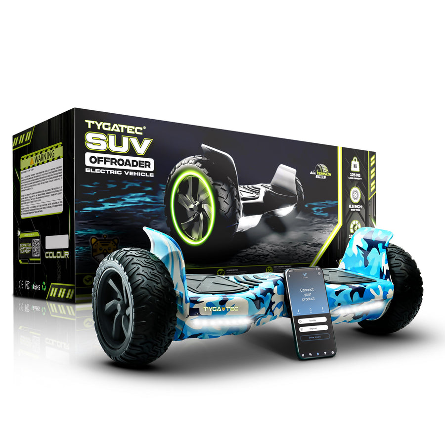 TYGATEC T6 Plus Off-Road SUV Hoverboard (APP CONNECTIVITY - Blue Military Color)