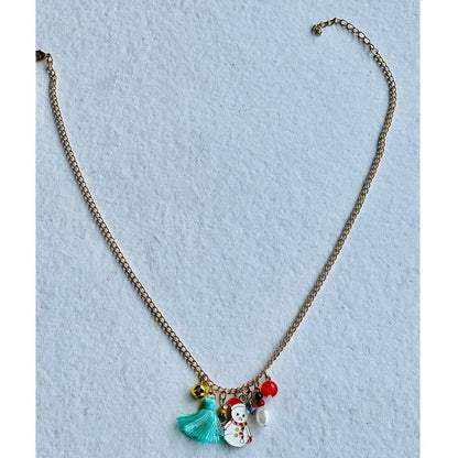 Christmas Necklace Accessories Snowman pendant Style Party wear