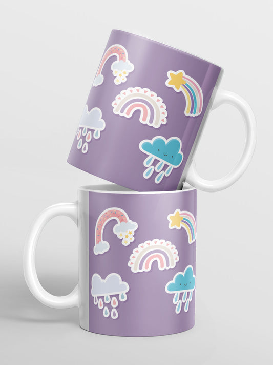 Happy Clouds - Coffee Mug Ceramic 325 ml White