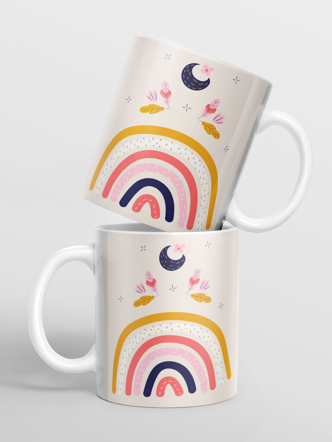 Pastel Rainbow - Coffee Mug Ceramic 325 ml White