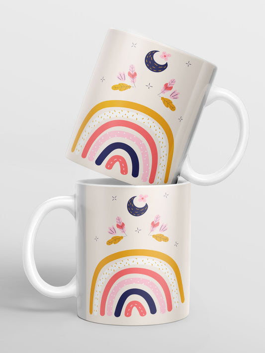 Pastel Rainbow - Coffee Mug Ceramic 325 ml White