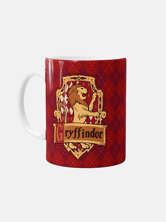Crest Gryffindor Pattern - Coffee Mug Ceramic 325 ml White