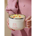 Little Surprise Box Cream & Pink Rabbit, Stainless Steel Dual Handle Soup and Noodles Lunch Box for Kids and Adults