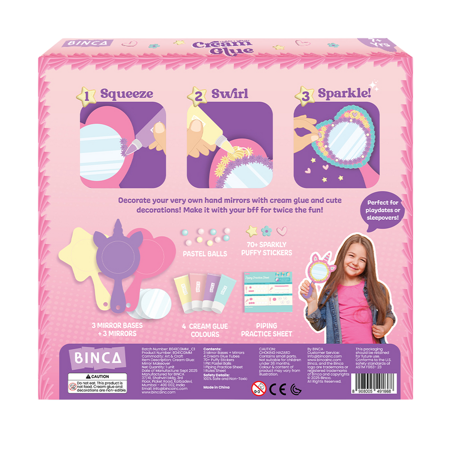Cream Glue Mirror Makeover Kit