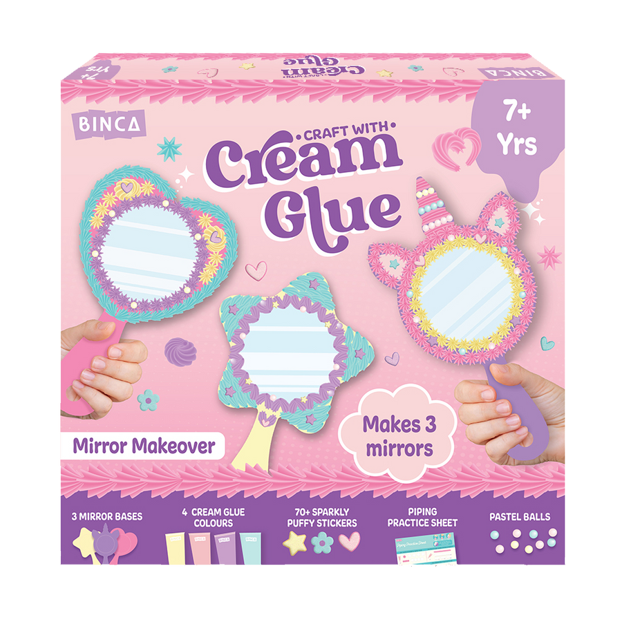 Cream Glue Mirror Makeover Kit