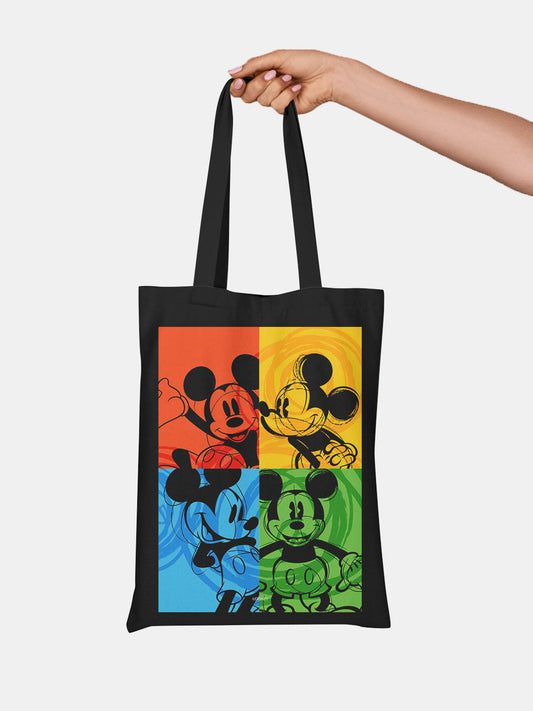 Shades of Mickey Casual Tote Bag - Polycotton - Black
