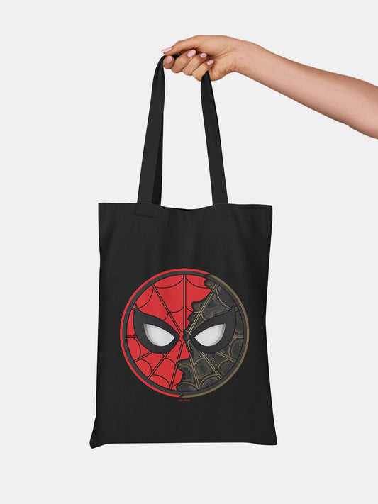 Two Face Spidey Casual Tote Bag - Polycotton - Black