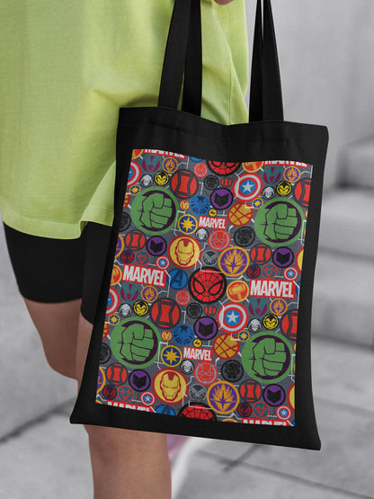 Marvel Iconic Mashup Casual Tote Bag - Polycotton - Black