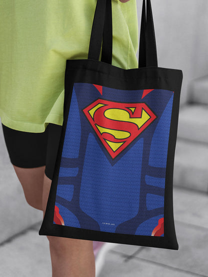 Suit up Superman Casual Tote Bag - Polycotton - Black